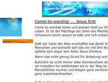Tablet Screenshot of come-to-worship.de
